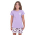 Girls summer pajama set Lilac t-shirt + Floral shorts